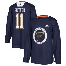 Youth Adidas St. Louis Blues Brian Sutter Blue Practice Jersey - Authentic