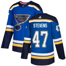 Men's Adidas St. Louis Blues Nolan Stevens Blue Home Jersey - Authentic
