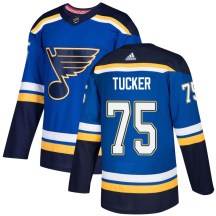 Men's Adidas St. Louis Blues Tyler Tucker Blue Home Jersey - Authentic