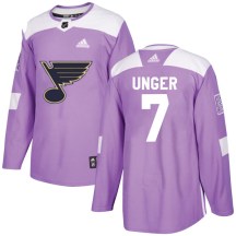 Men's Adidas St. Louis Blues Garry Unger Purple Hockey Fights Cancer Jersey - Authentic
