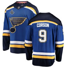 Youth Fanatics Branded St. Louis Blues Shayne Corson Blue Home 2019 Stanley Cup Final Bound Jersey - Breakaway