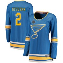 Women's Fanatics Branded St. Louis Blues Scott Stevens Blue Alternate 2019 Stanley Cup Final Bound Jersey - Breakaway