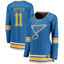 Women's Fanatics Branded St. Louis Blues Brian Sutter Blue Alternate 2019 Stanley Cup Final Bound Jersey - Breakaway