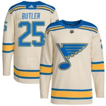 Youth Adidas St. Louis Blues Chris Butler Cream 2022 Winter Classic Player Jersey - Authentic