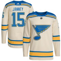Youth Adidas St. Louis Blues Craig Janney Cream 2022 Winter Classic Player Jersey - Authentic