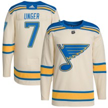 Youth Adidas St. Louis Blues Garry Unger Cream 2022 Winter Classic Player Jersey - Authentic