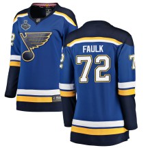 Women's Fanatics Branded St. Louis Blues Justin Faulk Blue Home 2019 Stanley Cup Final Bound Jersey - Breakaway