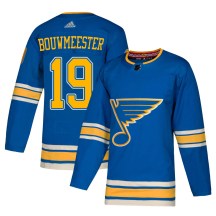Youth Adidas St. Louis Blues Jay Bouwmeester Blue Alternate Jersey - Authentic