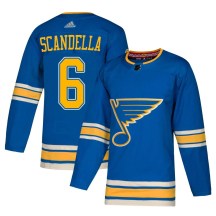 Youth Adidas St. Louis Blues Marco Scandella Blue ized Alternate Jersey - Authentic