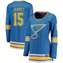 Women's Fanatics Branded St. Louis Blues Craig Janney Blue Alternate Jersey - Breakaway