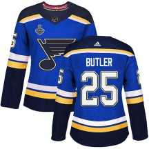 Women's Adidas St. Louis Blues Chris Butler Blue Home 2019 Stanley Cup Final Bound Jersey - Authentic