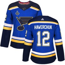 Women's Adidas St. Louis Blues Dale Hawerchuk Blue Home 2019 Stanley Cup Final Bound Jersey - Authentic