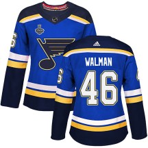 Women's Adidas St. Louis Blues Jake Walman Blue Home 2019 Stanley Cup Final Bound Jersey - Authentic