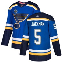 Men's Adidas St. Louis Blues Barret Jackman Blue Home 2019 Stanley Cup Final Bound Jersey - Authentic