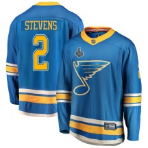 Men's Fanatics Branded St. Louis Blues Scott Stevens Blue Alternate 2019 Stanley Cup Final Bound Jersey - Breakaway