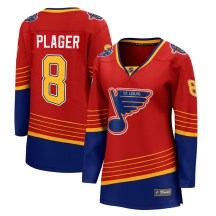 Women's Fanatics Branded St. Louis Blues Barclay Plager Red 2020/21 Special Edition Jersey - Breakaway