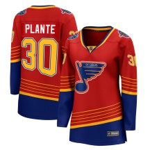 Women's Fanatics Branded St. Louis Blues Jacques Plante Red 2020/21 Special Edition Jersey - Breakaway
