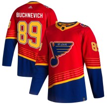 Youth Adidas St. Louis Blues Pavel Buchnevich Red 2020/21 Reverse Retro Jersey - Authentic