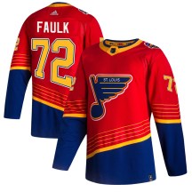 Youth Adidas St. Louis Blues Justin Faulk Red 2020/21 Reverse Retro Jersey - Authentic