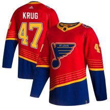 Youth Adidas St. Louis Blues Torey Krug Red 2020/21 Reverse Retro Jersey - Authentic