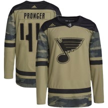 Youth Adidas St. Louis Blues Chris Pronger Camo Military Appreciation Practice Jersey - Authentic