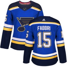Women's Adidas St. Louis Blues Robby Fabbri Royal Blue Home Jersey - Authentic